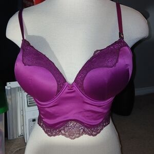 NWT Victoria's Secret 36D Plunge Pushup Padded Lace Bra Gorgeous!